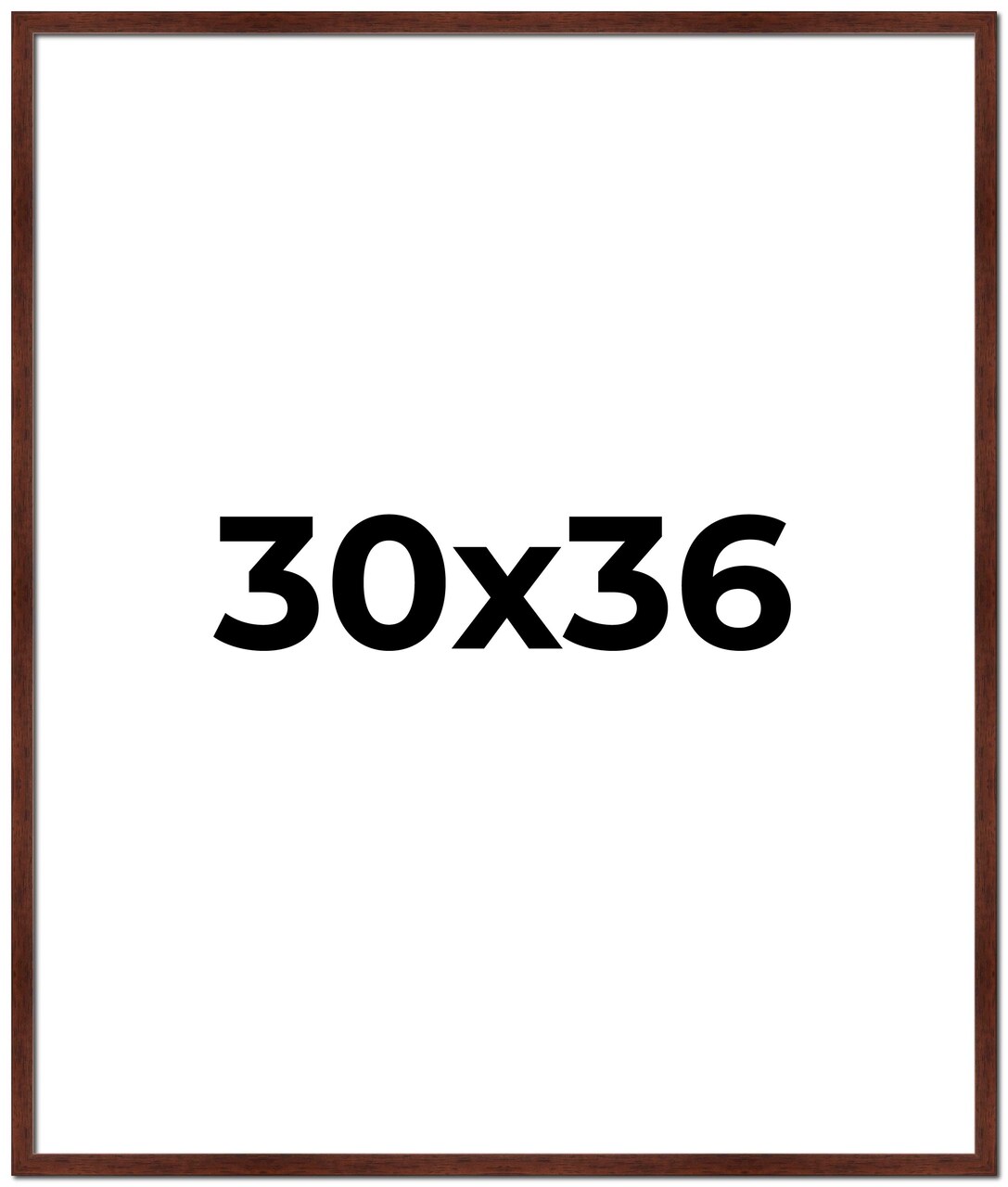 Classic Modern Brown Picture Frame - UV Acrylic, Foam Board Backing, Hanging Hardware